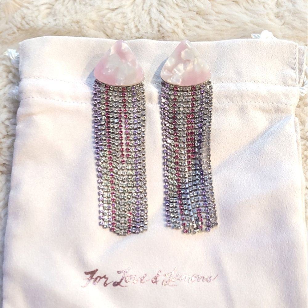 🍒NWT🍒 FOR LOVE & LEMONS CRYSTAL EARRINGS